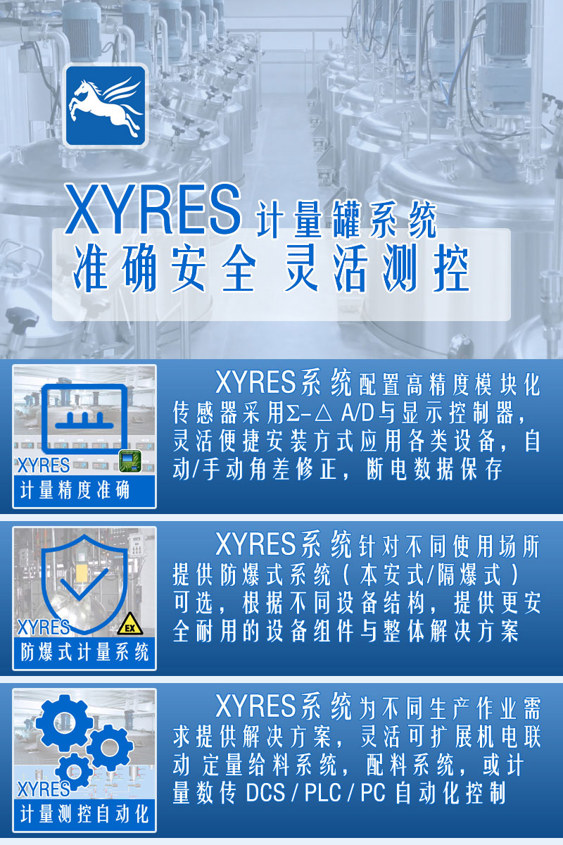 XYRES電子稱重式計量罐系統(tǒng) 特點(diǎn)